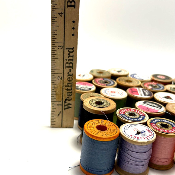 Vintage Thread on Wooden Spools Lot of 30 - Picture 12 of 12